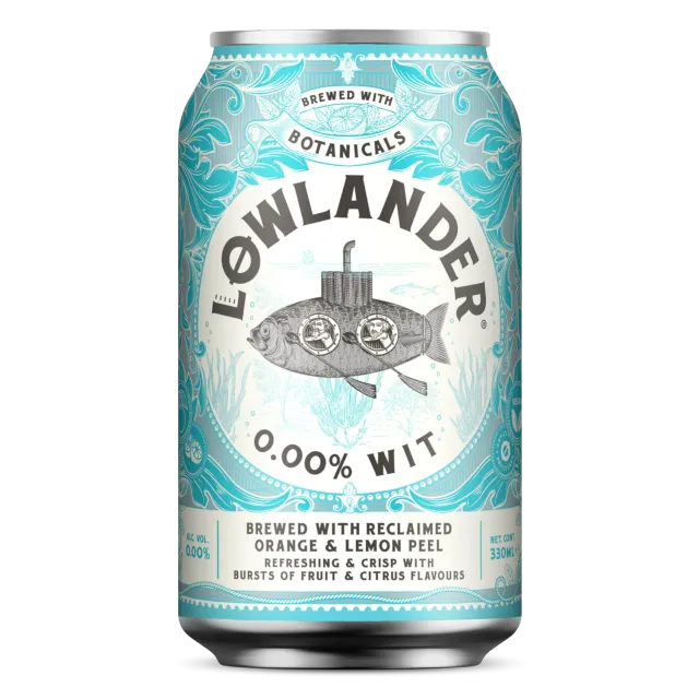 Lowlander 0.00% Wit witbier 12-pack blik