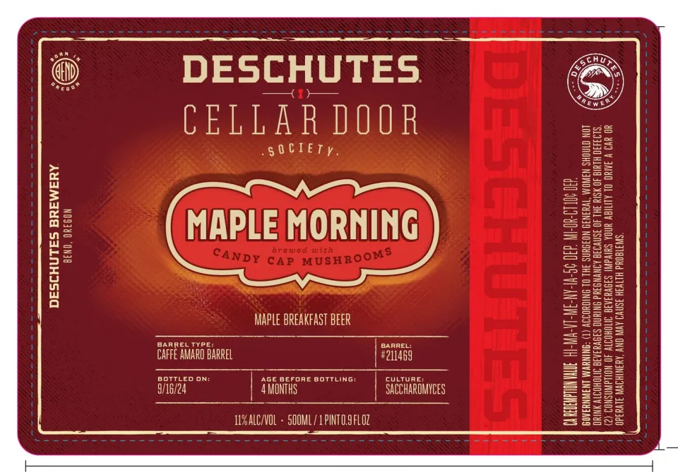 Deschutes Cellar Door Society Maple Morning bier ahornvat