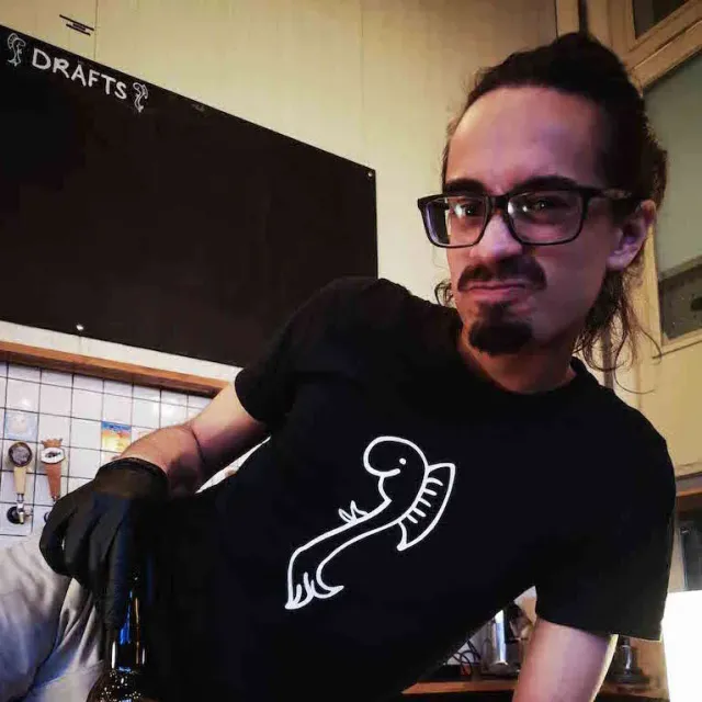 Brouwerij De Kromme Haring T-shirt zwart katoen