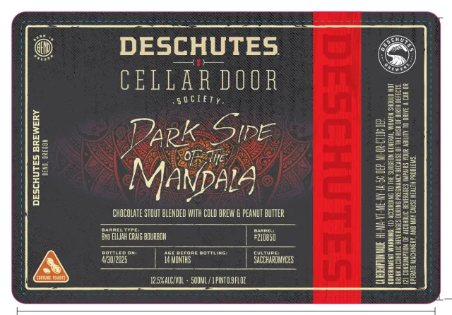 Deschutes Dark Side of Mandala stout fles bourbon pinda