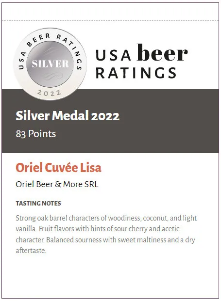 Oriel Cuvée Lisa wild ale bruin bier kersen