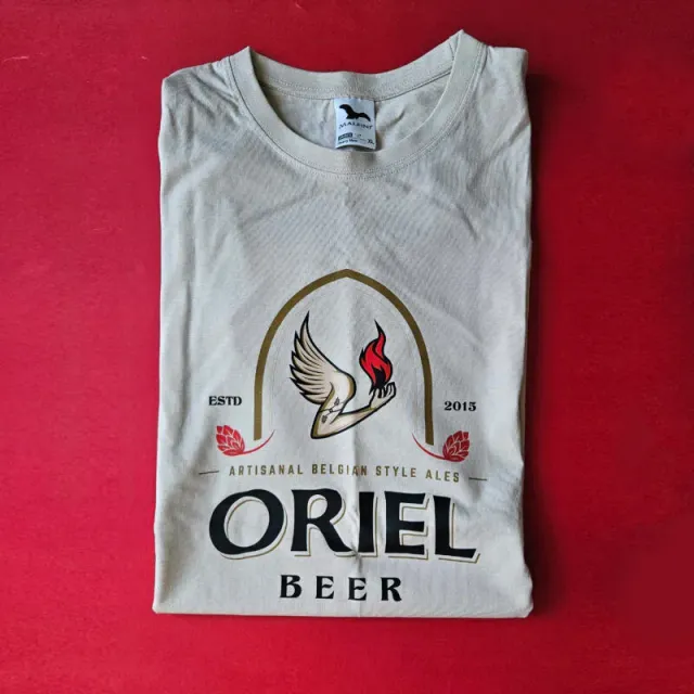 Oriel Beer beige t-shirt katoen merchandise