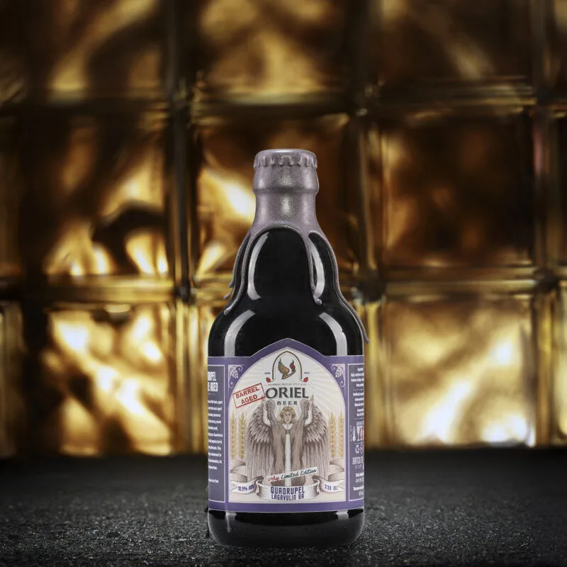 Oriel Quadrupel Lagavulin BA speciaalbier whiskyvat