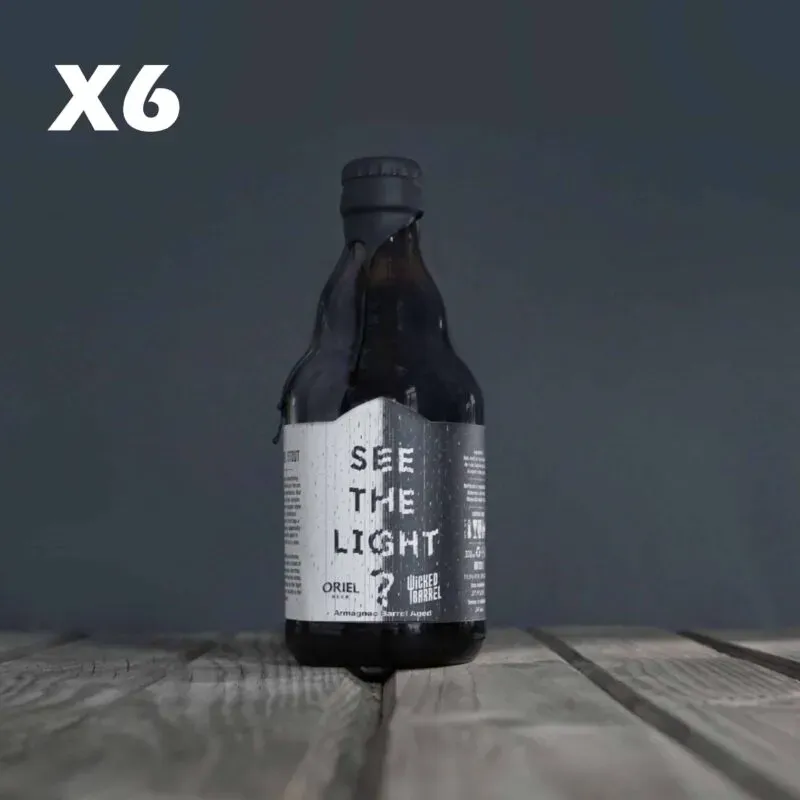 Oriel x Wicked Barrel See the Light #2 stout 6x Armagnac