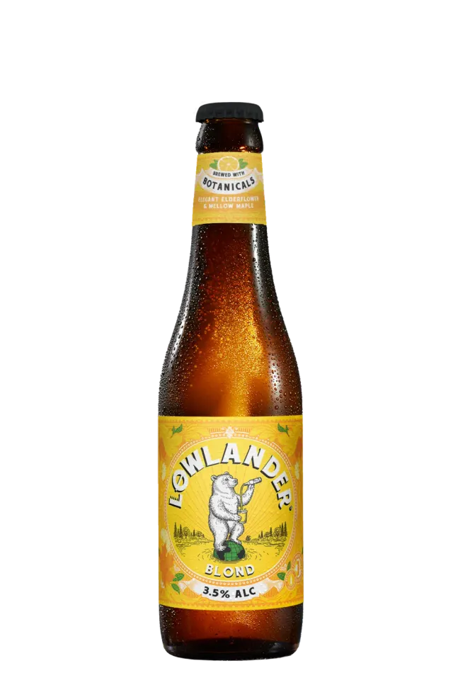 Lowlander Blond laag alcohol 12-pack 3,5% fles