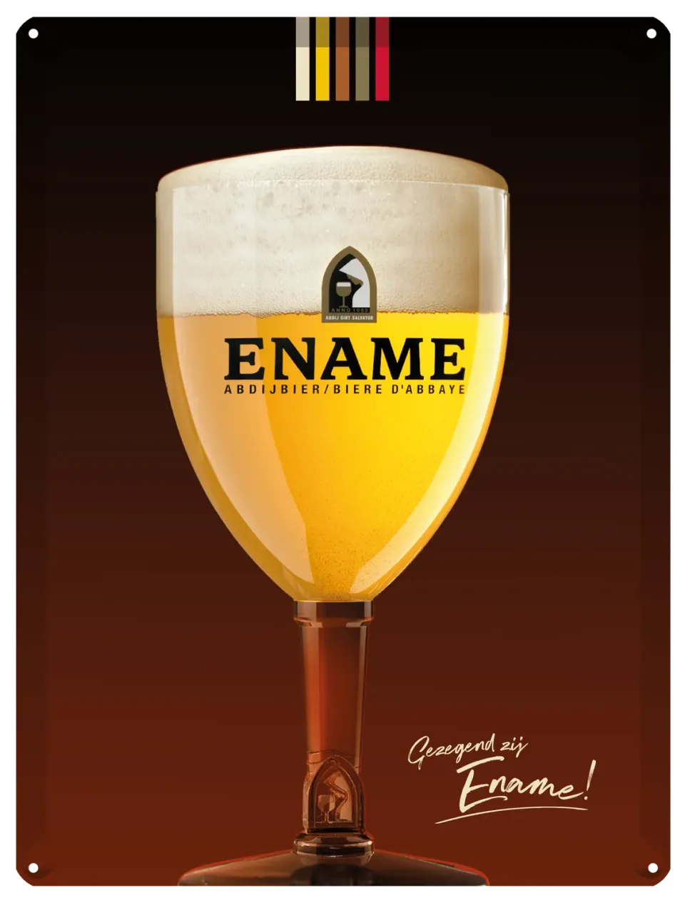 Ename metalen reclamebord wanddecoratie 40x30 cm