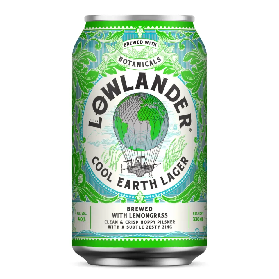 Lowlander Cool Earth Lager pilsner 12-pack blik