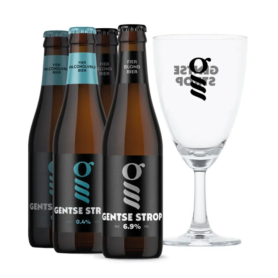 Gentse Strop Discovery Box 4x33cl met Glas