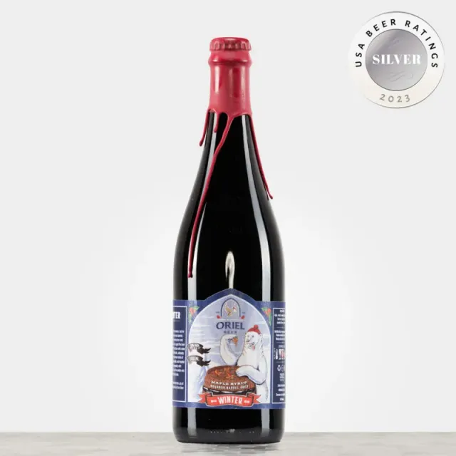 Oriel Winter 2022 Maple Syrup Bourbon Barrel Aged bier 750 ml donker