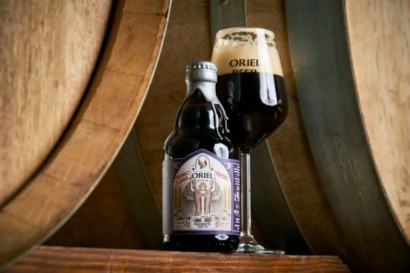 Oriel Quadrupel Oban BA speciaalbier whiskyvat rokerig
