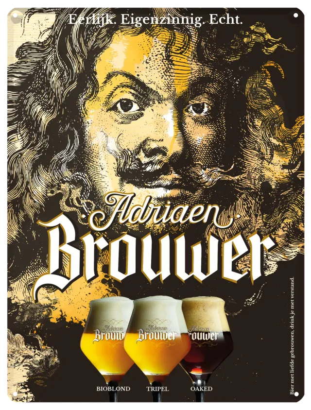 Brouwerij Roman Adriaen Brouwer Reclamebord Metaal 40x30