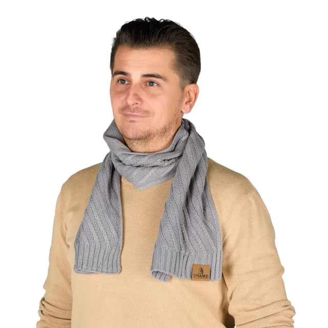 Ename grijze sjaal acryl unisex one size