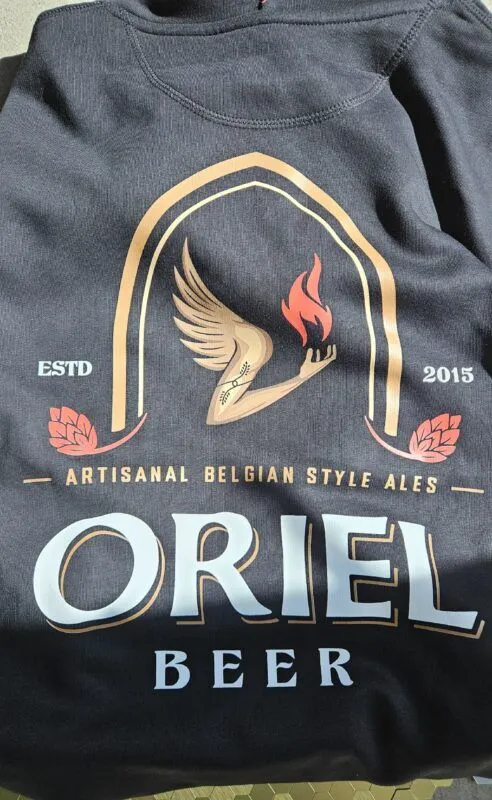Oriel Beer Black hoodie zwart warm