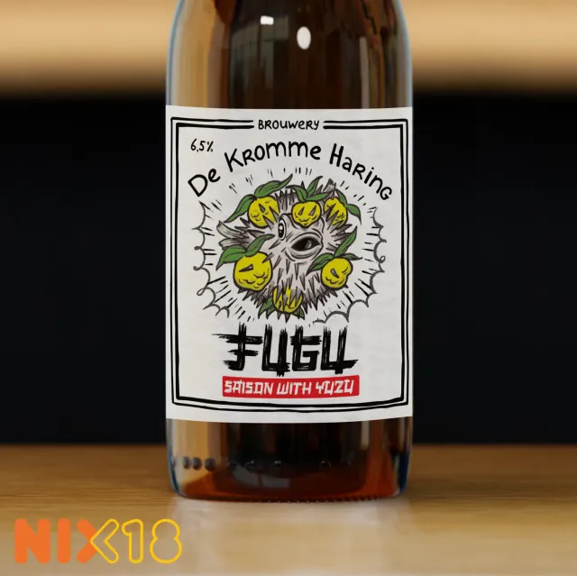 Brouwerij De Kromme Haring Fugu saison bier yuzu gerookt