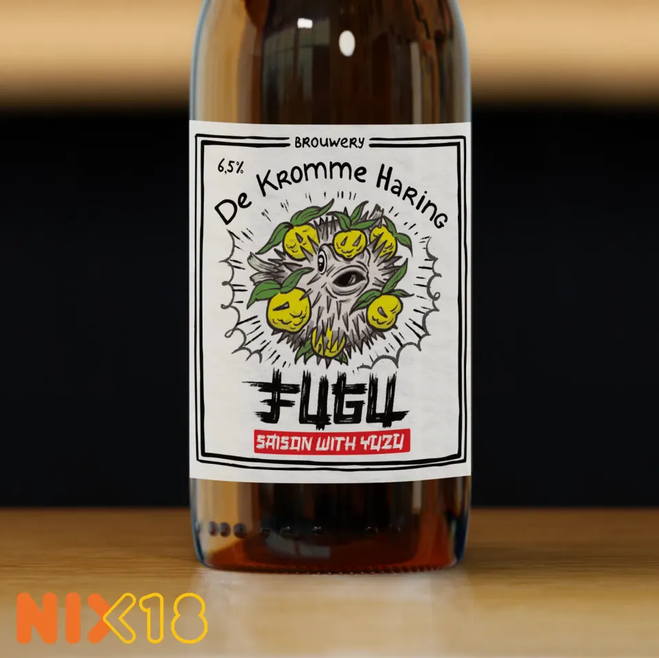 Brouwerij De Kromme Haring Fugu saison bier yuzu gerookt