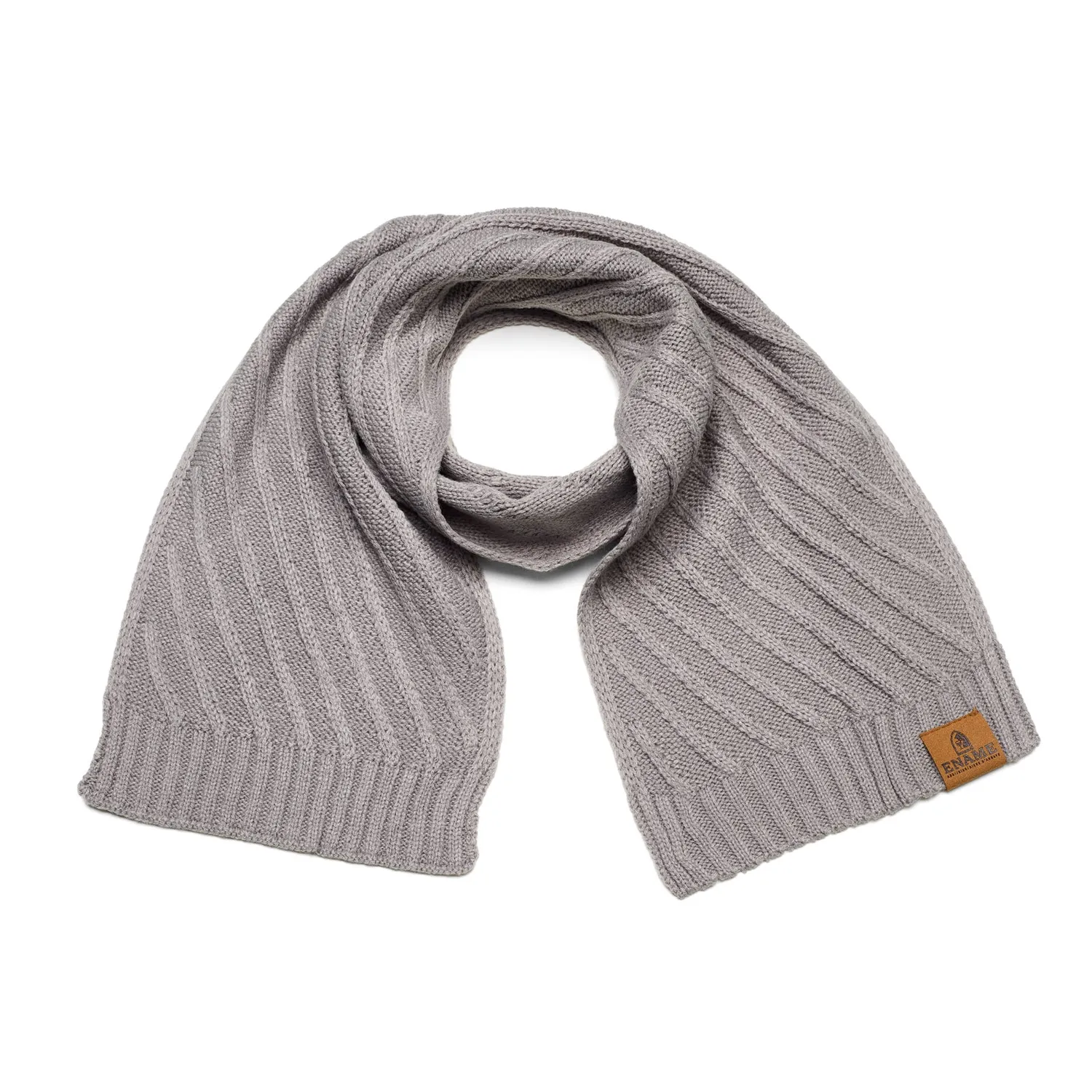 Ename grijze sjaal acryl unisex one size
