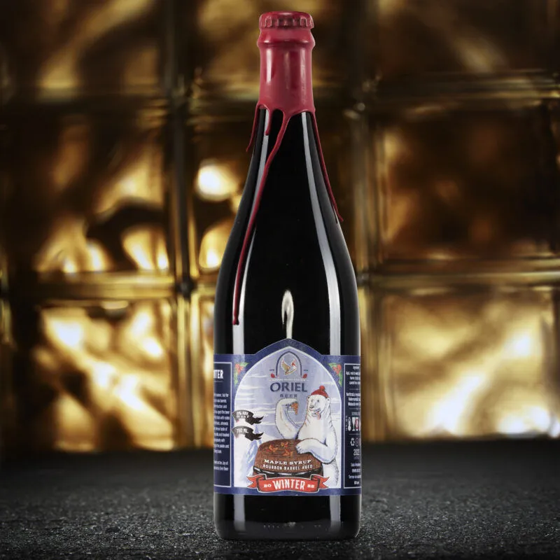 Oriel Winter 2022 Maple Syrup Bourbon Barrel Aged bier 750 ml donker