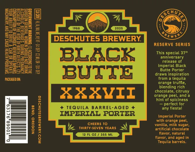 Deschutes Black Butte XXXVII imperial porter 4-pack sinaasappel