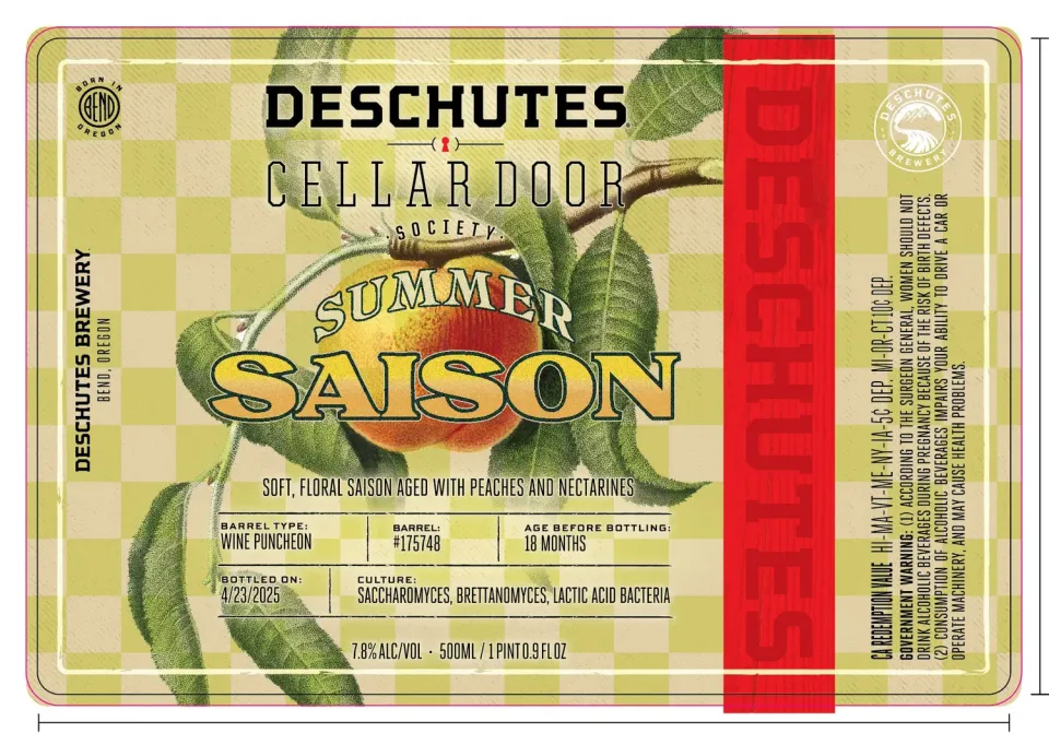 Deschutes Summer Saison bier perzik nectarine 7,8%