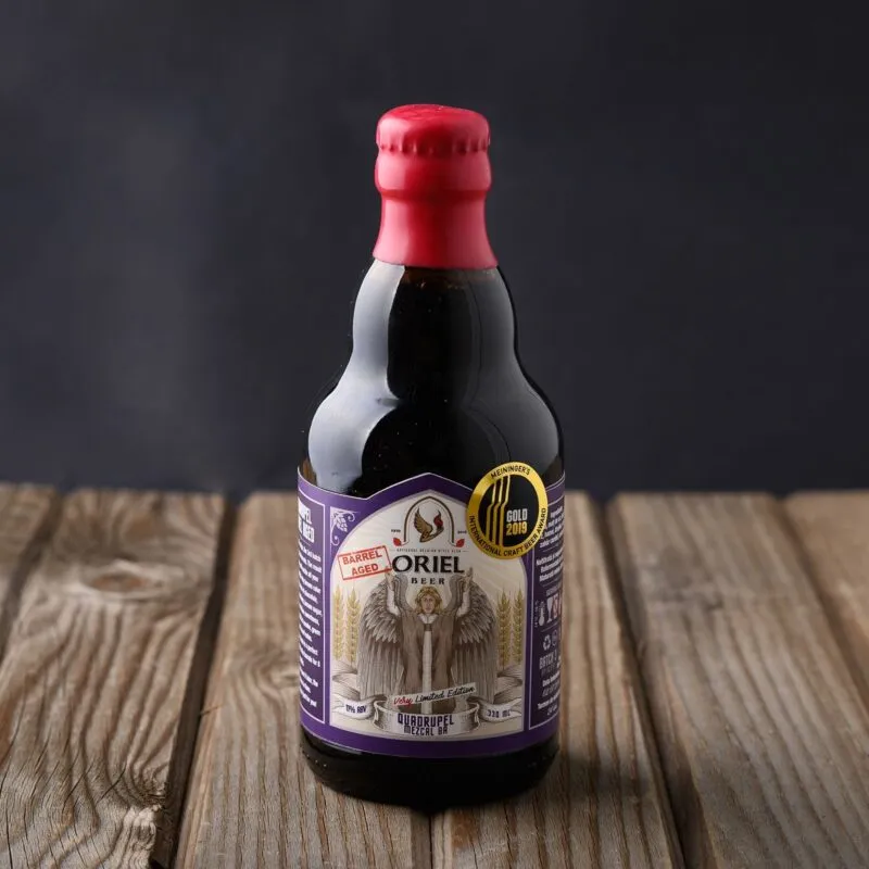 Oriel Quadrupel Mezcal BA donker bier 11%