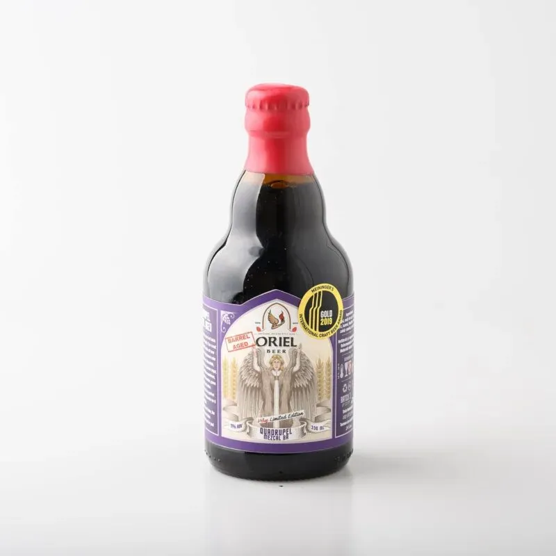 Oriel Quadrupel Mezcal BA donker bier 11%