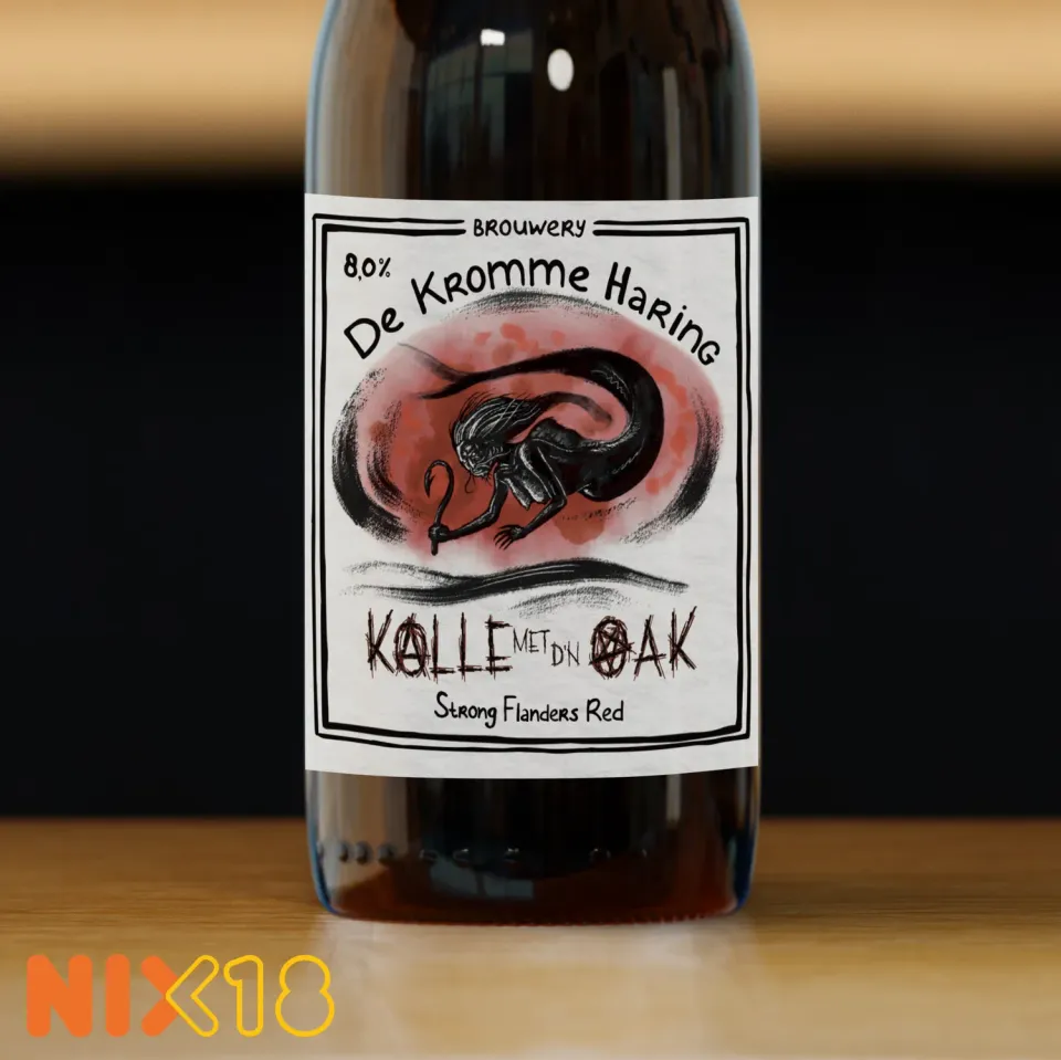 Brouwerij De Kromme Haring Kalle met d'n Oak rood