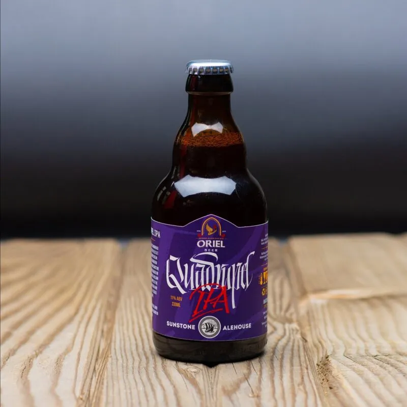 Oriel x Sunstone Quadrupel IPA speciaalbier 11% hop bitter