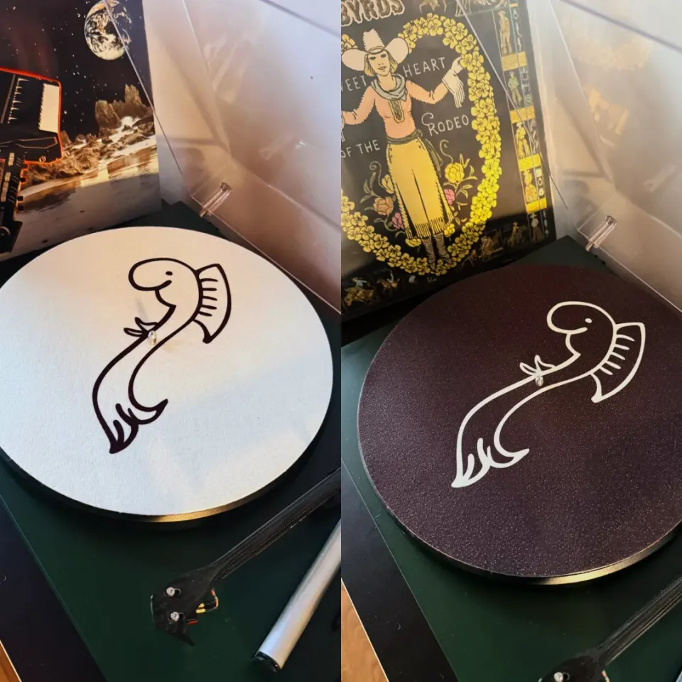De Kromme Haring Slipmat platenspeler omkeerbaar