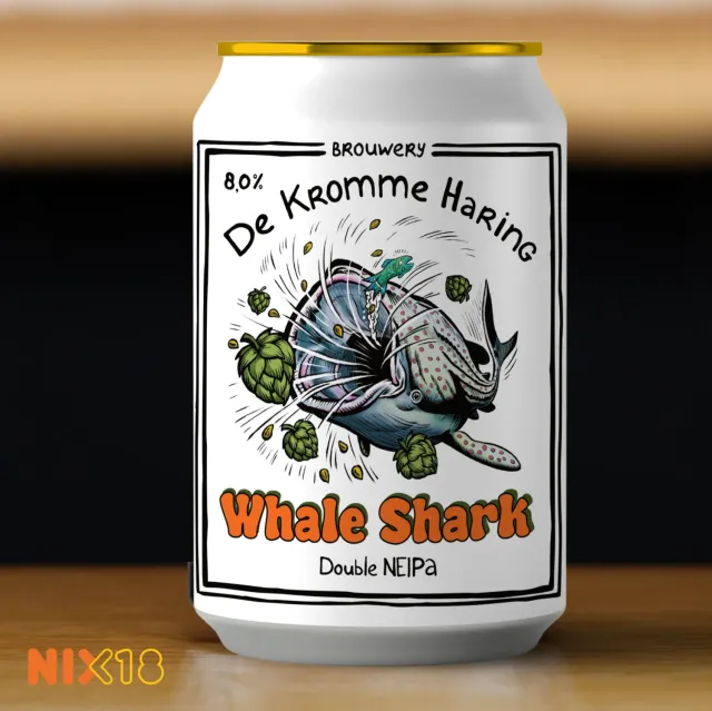 Brouwerij De Kromme Haring Whale Shark bier Double IPA juicy