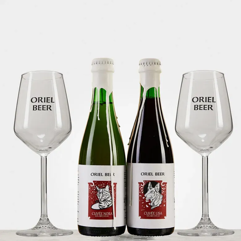 Oriel Beer Cuvée bierpakket met gratis glas wild