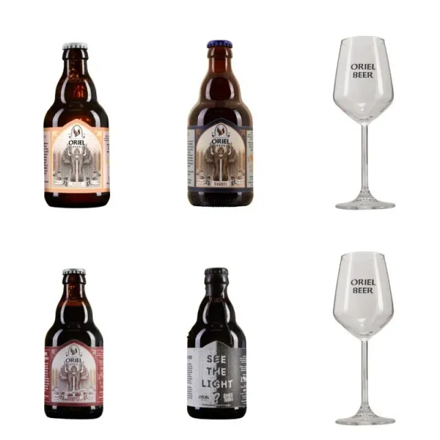 Oriel Beer Sharing Love bierpakket 4 speciaalbieren + 2 glazen