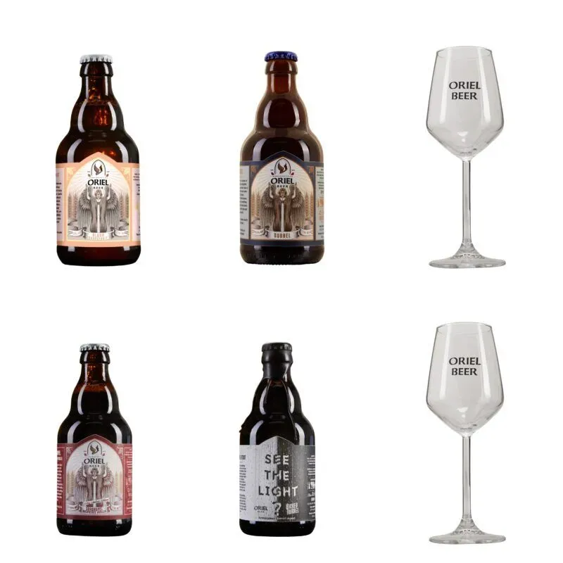 Oriel Beer Sharing Love bierpakket 4 speciaalbieren + 2 glazen