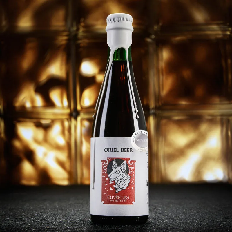 Oriel Cuvée Lisa wild ale bruin bier kersen